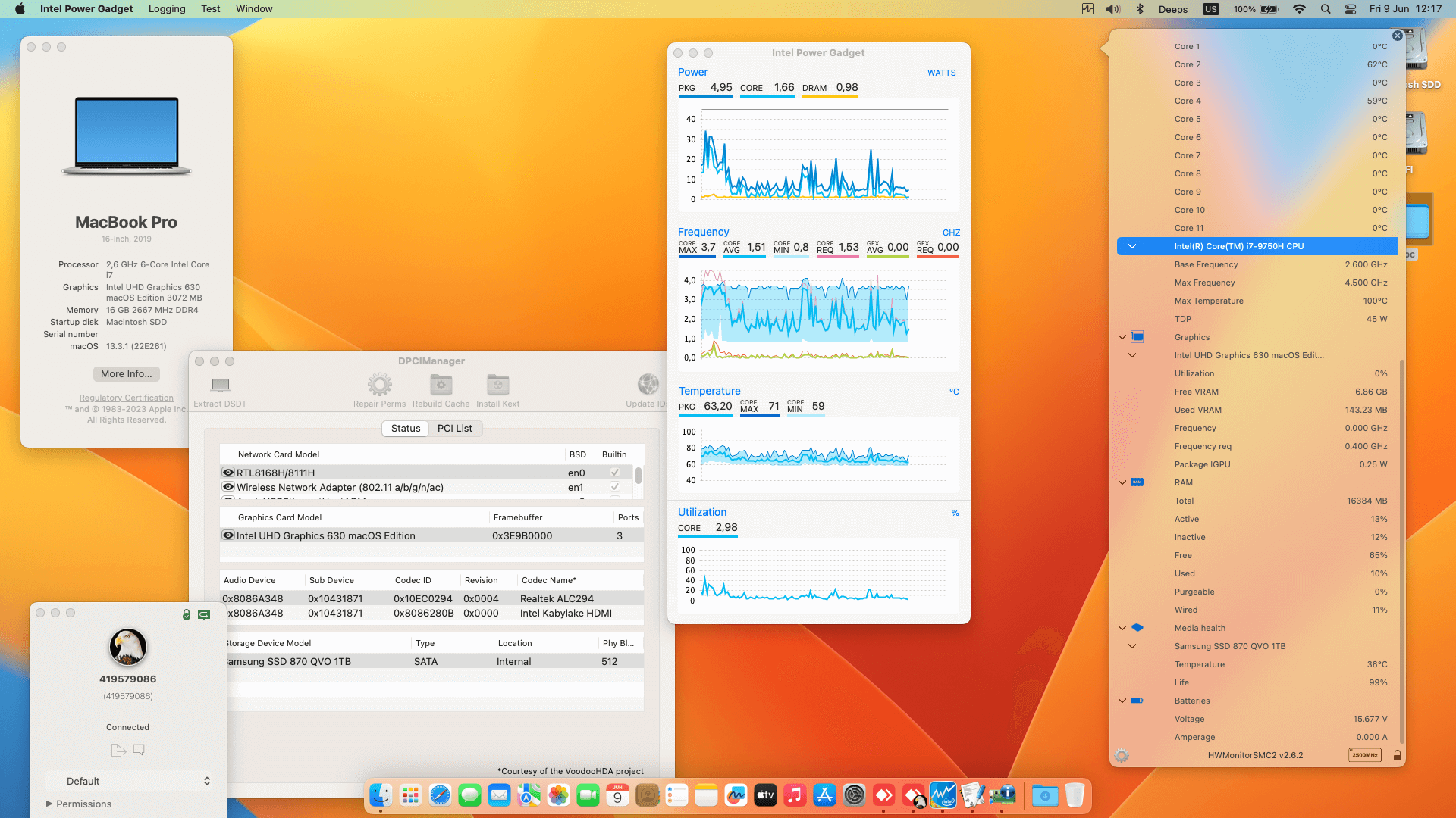 Asus ROG Strix Scar III G531GU 79BT6CS2 [CoffeeLake   Intel UHD 630 + I2C]   OpenCore 1